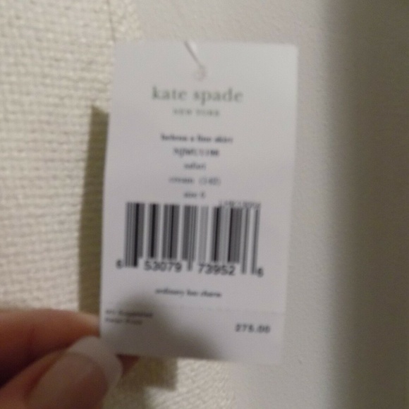 KATE SPADE Helena Safari Cream A-Line Skirt, 6 NEW - Picture 3 of 5